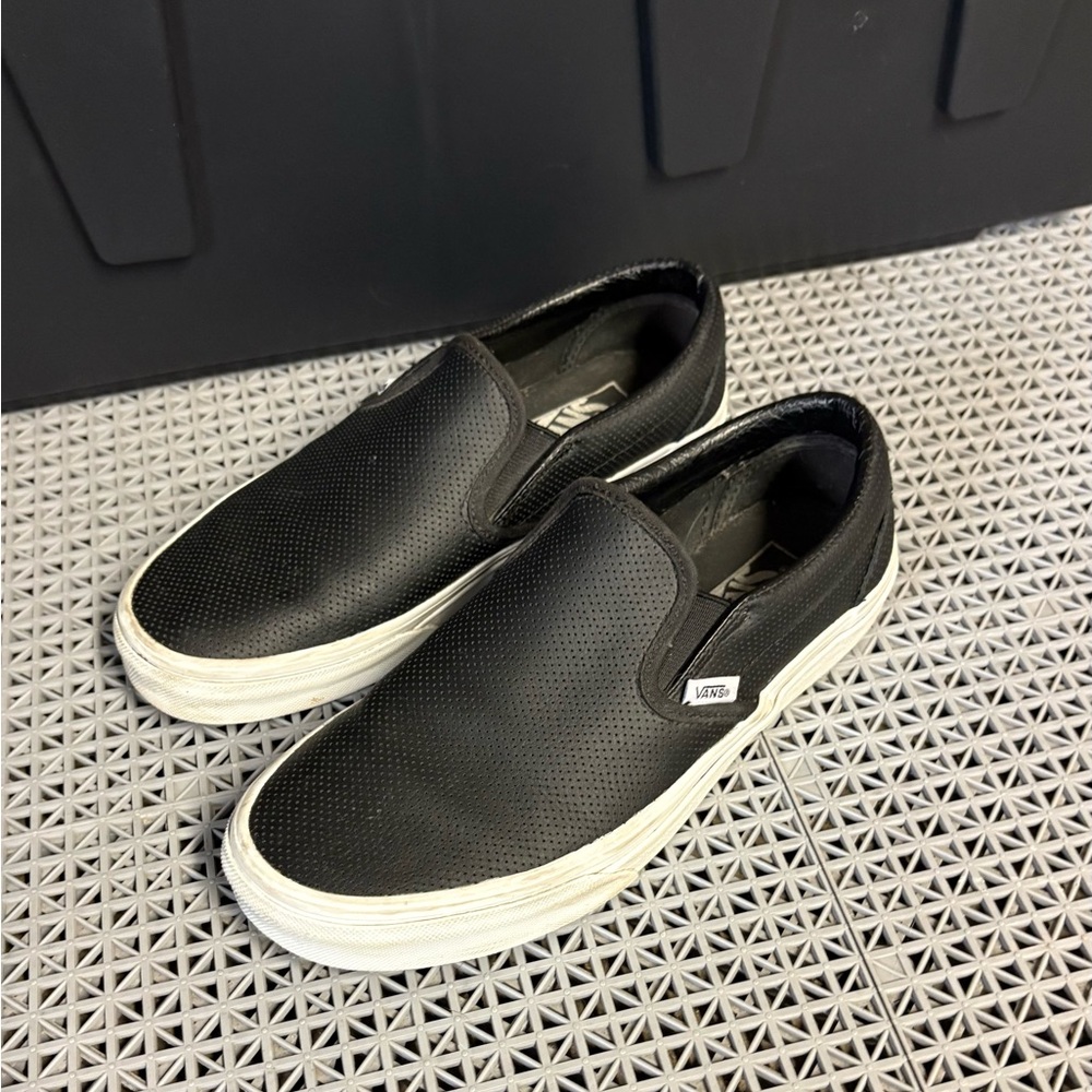 Vans Black Perforated Slip-On Sneakers